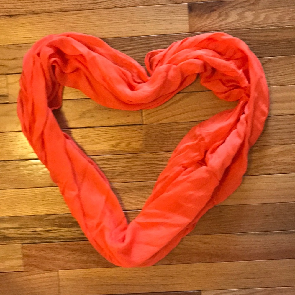 Bright orange infinity scarf!  ☀️🌟🌺